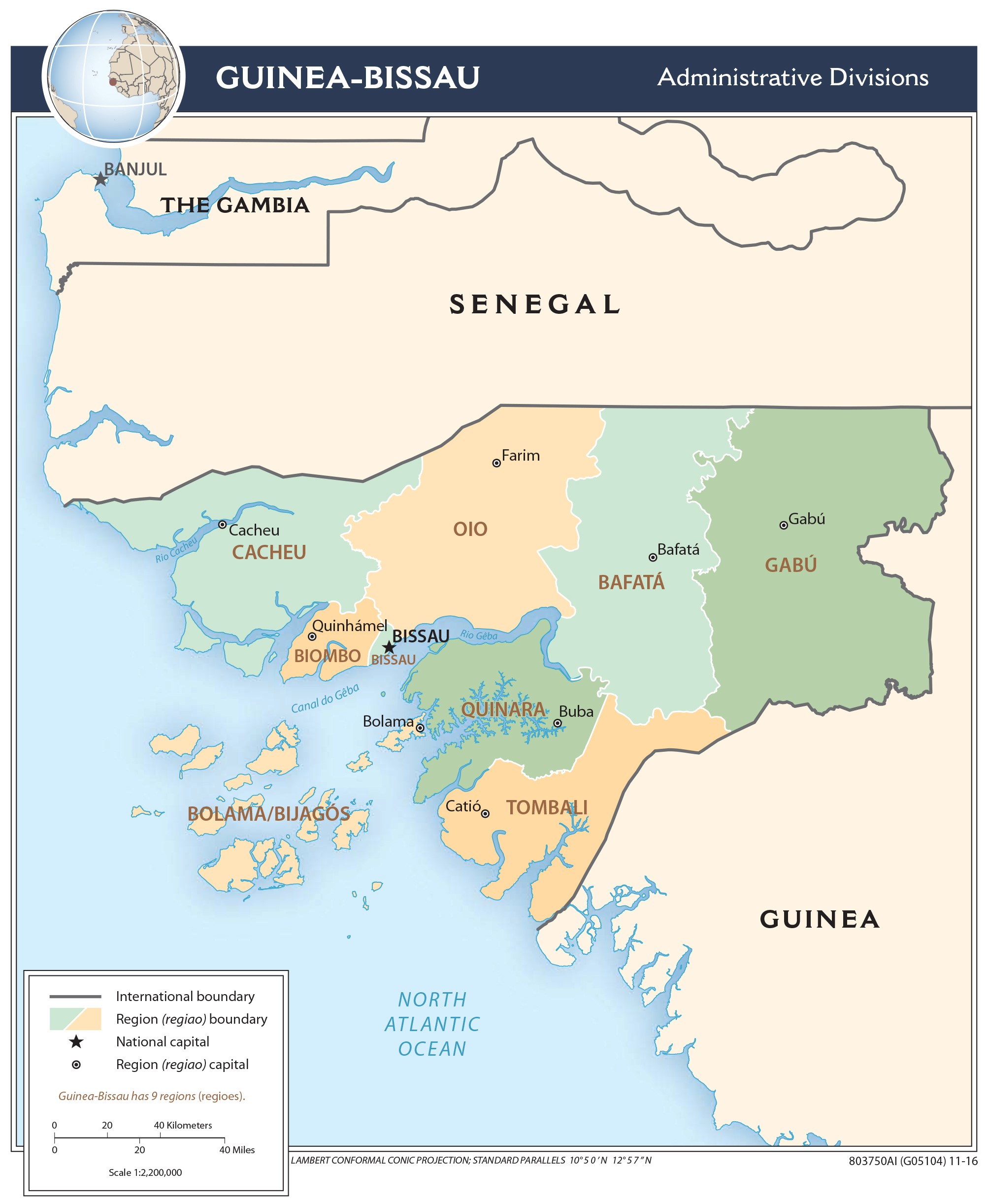 map Gine Bissau